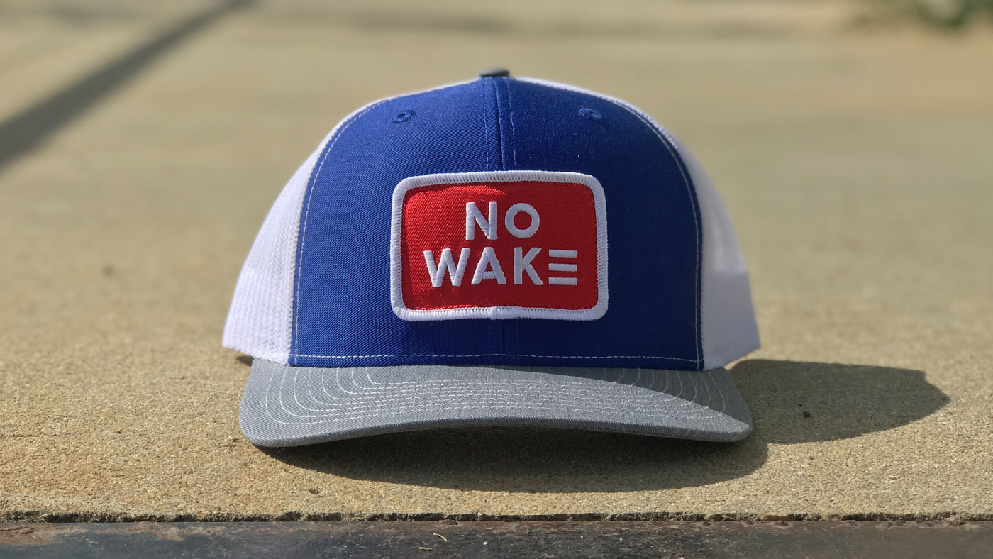 Bold embroidered patch design on custom hat