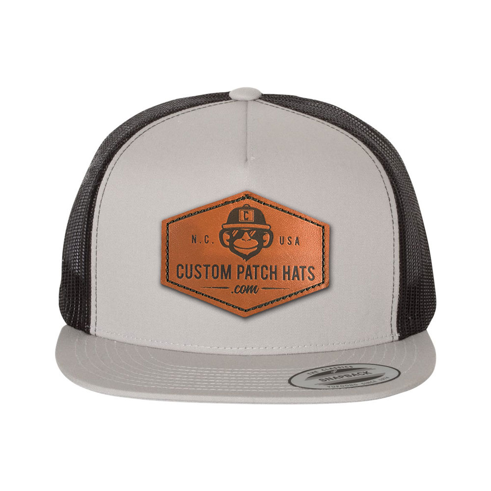 Custom Flat Flat Bill Leather Patch Hats