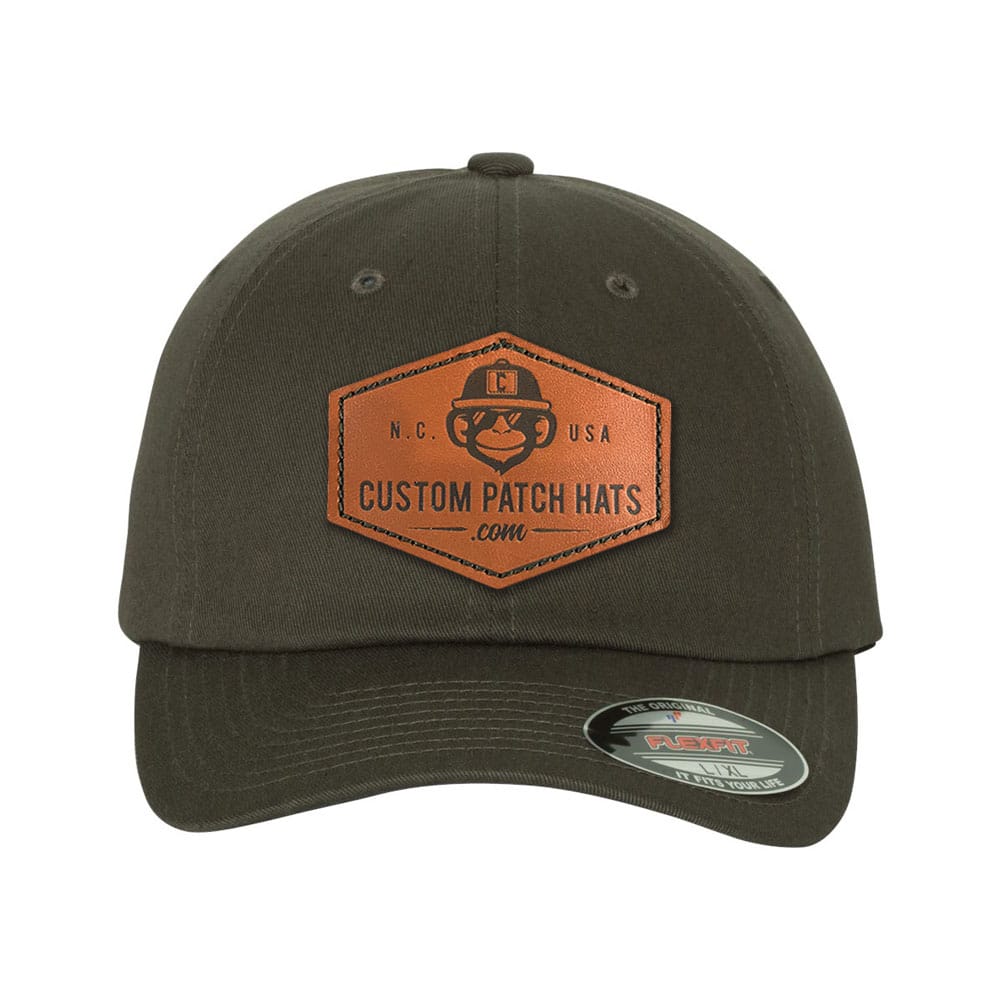 Custom Flexfit Leather Patch Hats