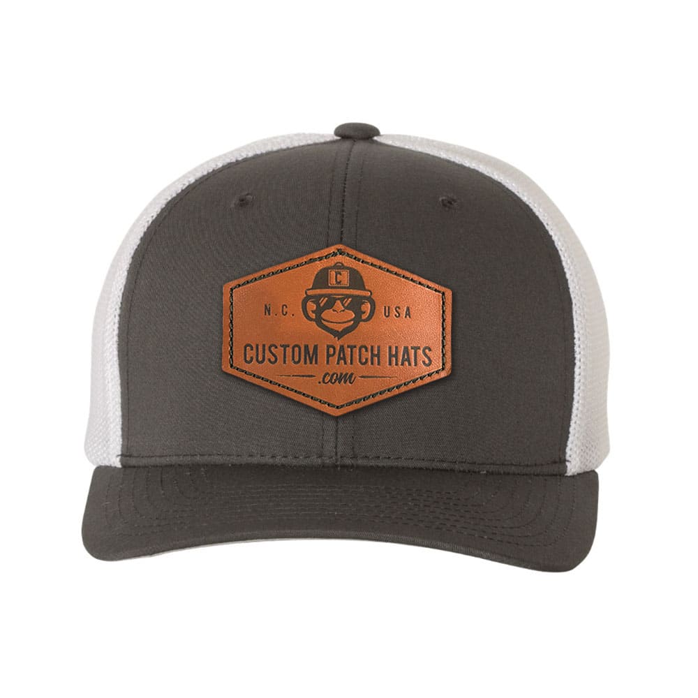 Custom Flexfit Meshback Leather Patch Hat