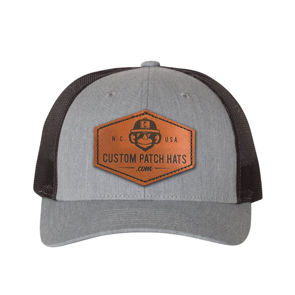 Custom Low Profile Trucker Leather Patch Hat
