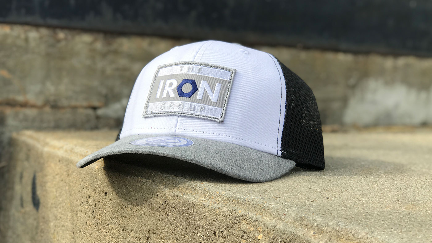 Customized grey tone patch hat 