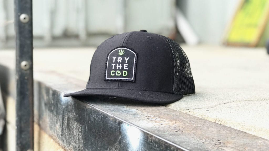 All Black custom cap for CBD company 