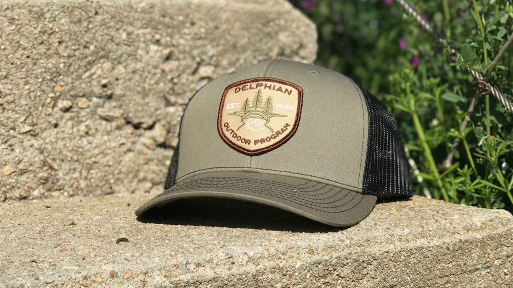 Custom hat with camping patch 