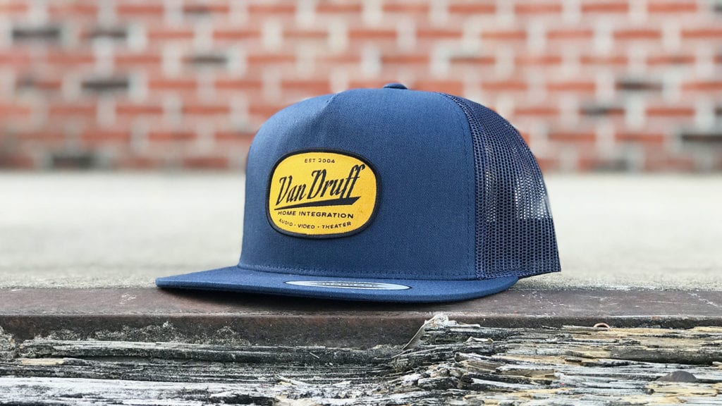 School bus yellow Van Druff patch hat