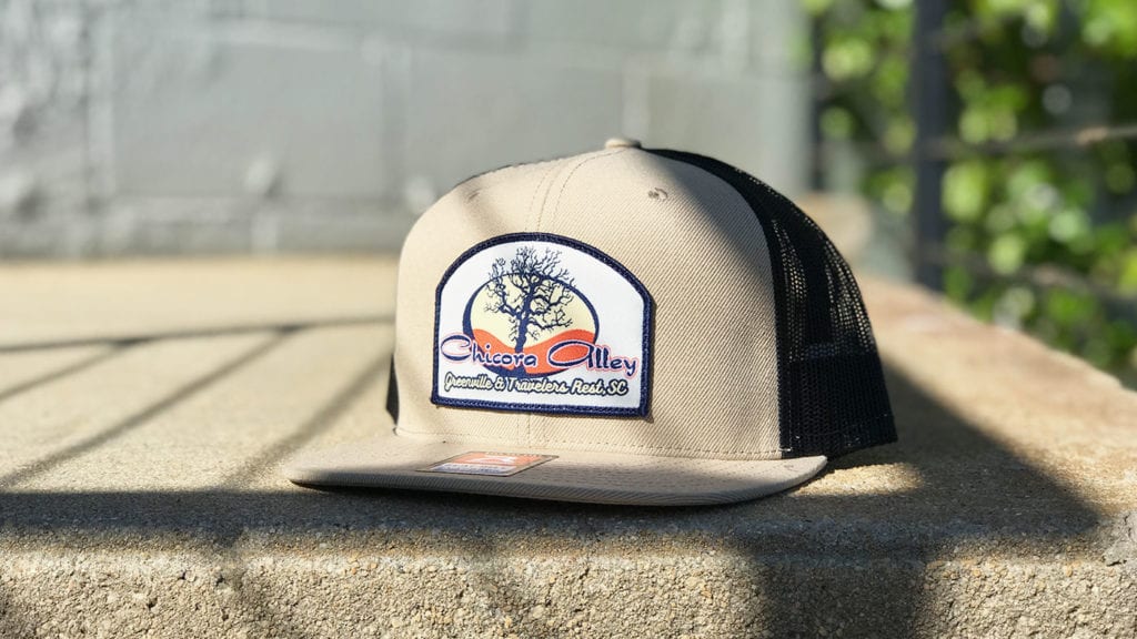 Custom hat with oversized patch 