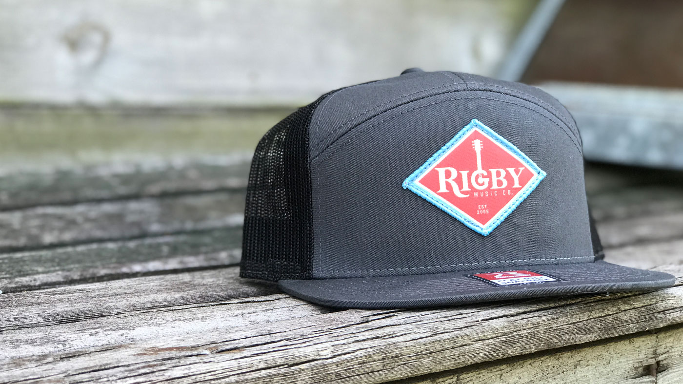 Custom 7 Panel Richardson cap with unique patch shape