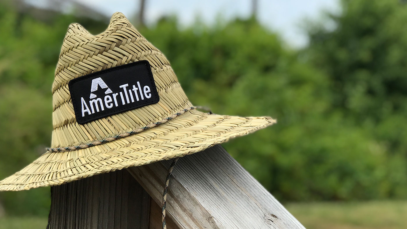 Custom Florida lifeguard straw hat at the everglades 