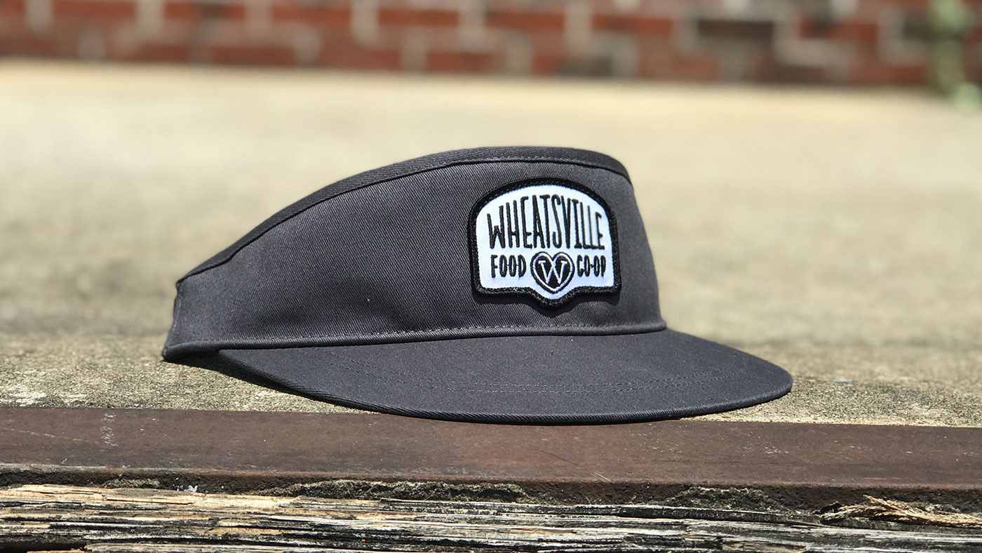 Custom visor with company logo and velcro closure