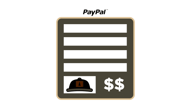 custom hat invoice icon