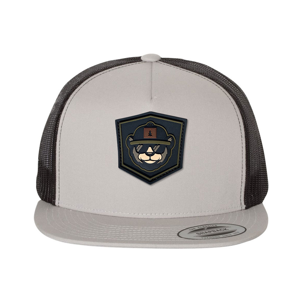 Custom PVC Patch Flat Bill Trucker Custom PVC Patch Flat Bill Trucker