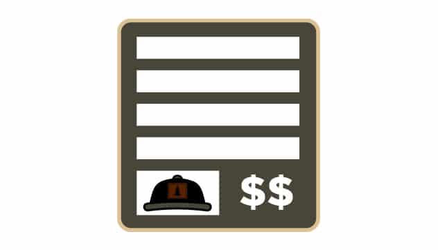 custom hat invoice icon