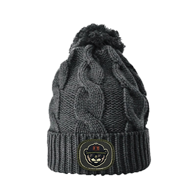 R141 Beanie Heather Charcoal Patch