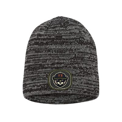 Sportsman 8 Marled Knit Beanie SP03 Grey:charcoal Patch Cap