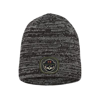 Sportsman 8 Marled Knit Beanie SP03 Grey:charcoal Patch