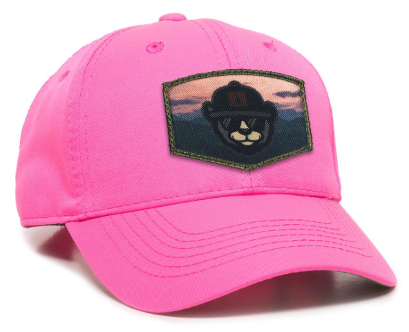 Outdoor Cap 350 Neon Pink Blaze Orange Patch Hat