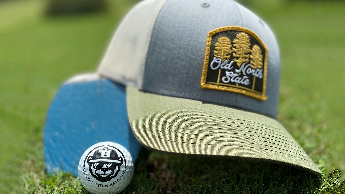 Classic Embroidered patch hat at the golf course 