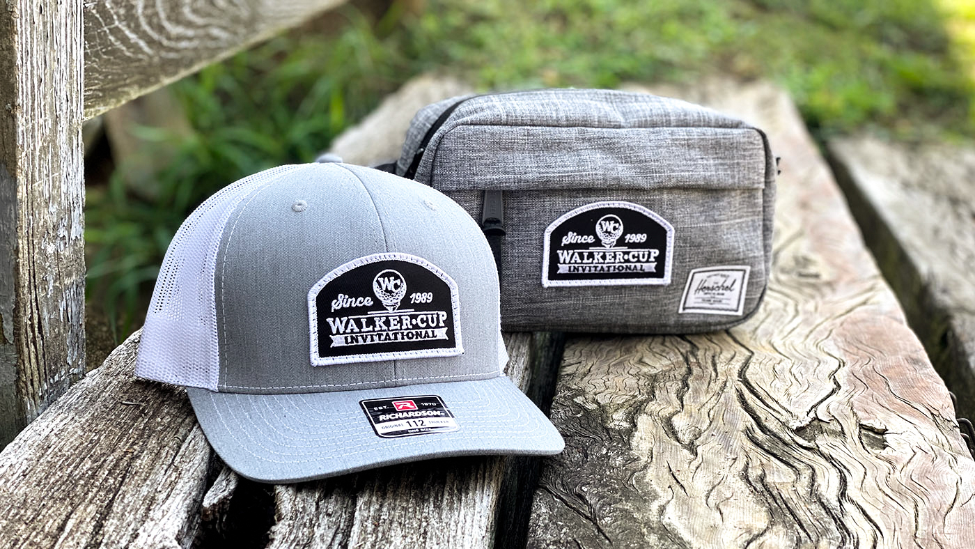 matching hat and handbag with custom embroidered event logo