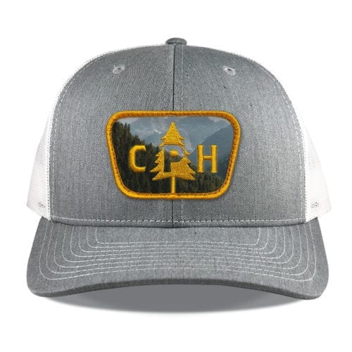 Richardson R112 Heather White Sublimated Embroidered Patch Hat