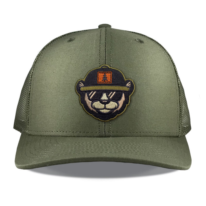 CPH Bear Logo Embroidered Die Cut Patch Hat - Custom Patch Hats