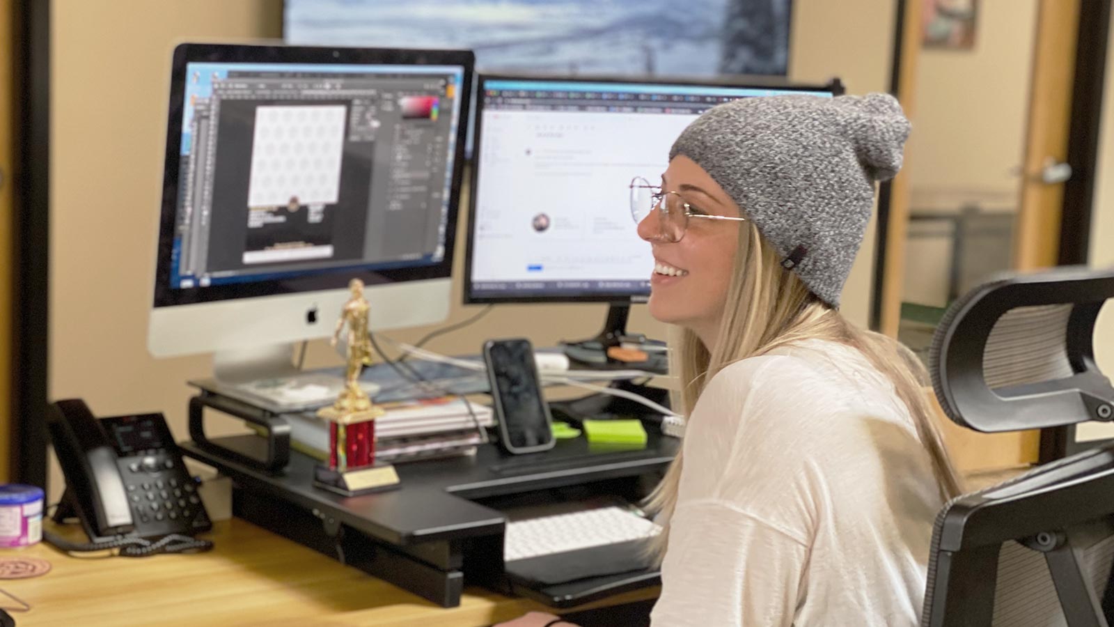 Graphic Designer Working Graphic Designer Working