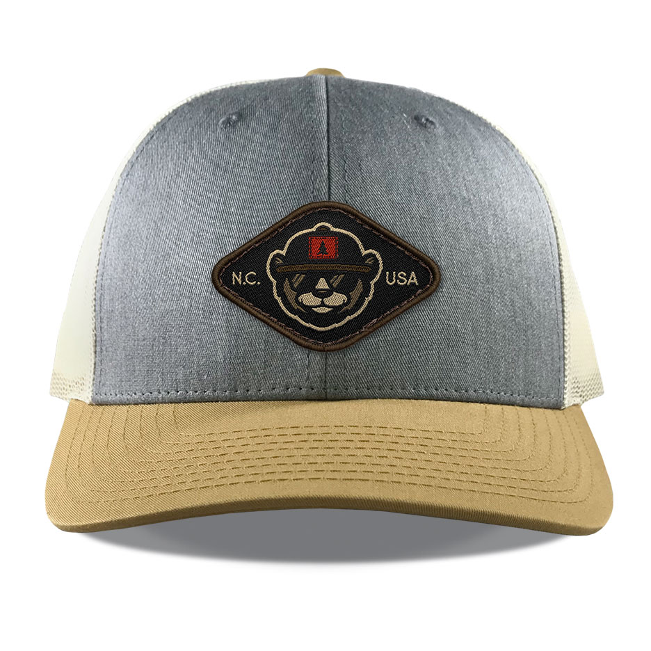 Richardson 115 Custom Leather Patch Hat Charcoal/Black