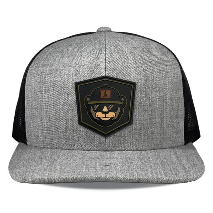 Richardson 511 Heather Black Pvc Bear Patch Hats