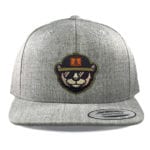 Heather Grey Yupoong 6089 Flat Bill Snapback