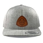 Heather Grey Yupoong 6089 Flat Bill Snapback