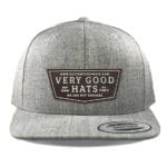 Heather Grey Yupoong 6089 Flat Bill Snapback