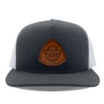 Charcoal/White Yupoong 6006 Flat Bill Snapback