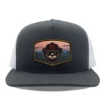 Charcoal/White Yupoong 6006 Flat Bill Snapback