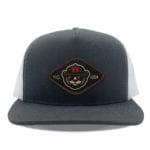 Charcoal/White Yupoong 6006 Flat Bill Snapback