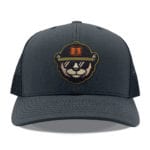 Charcoal/Black Yupoong 6606 Mid Profile Trucker