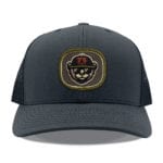 Charcoal/Black Yupoong 6606 Mid Profile Trucker