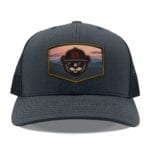 Charcoal/Black Yupoong 6606 Mid Profile Trucker