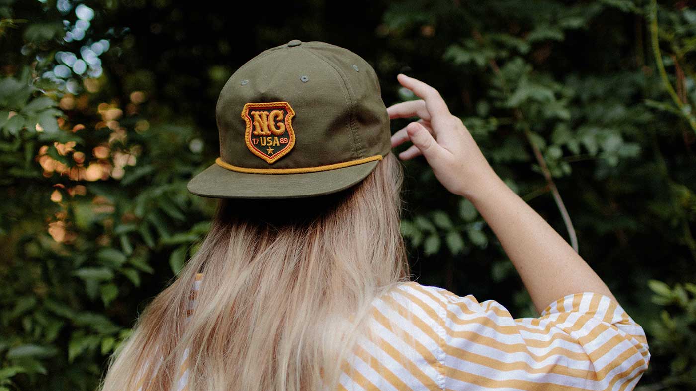 custom richardson rope hat with embroidered patch