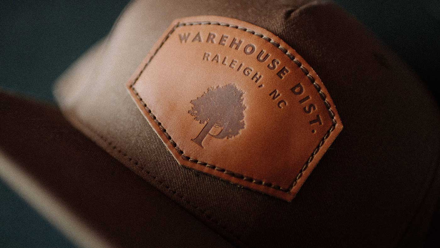 Parkside stamped leather patch hat