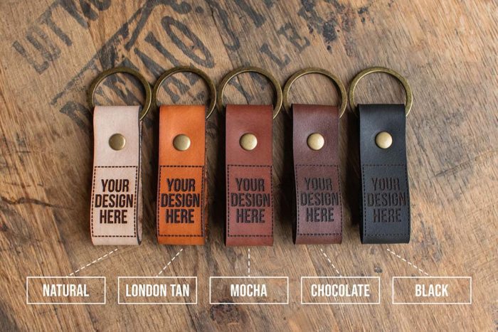 custom leather keychains