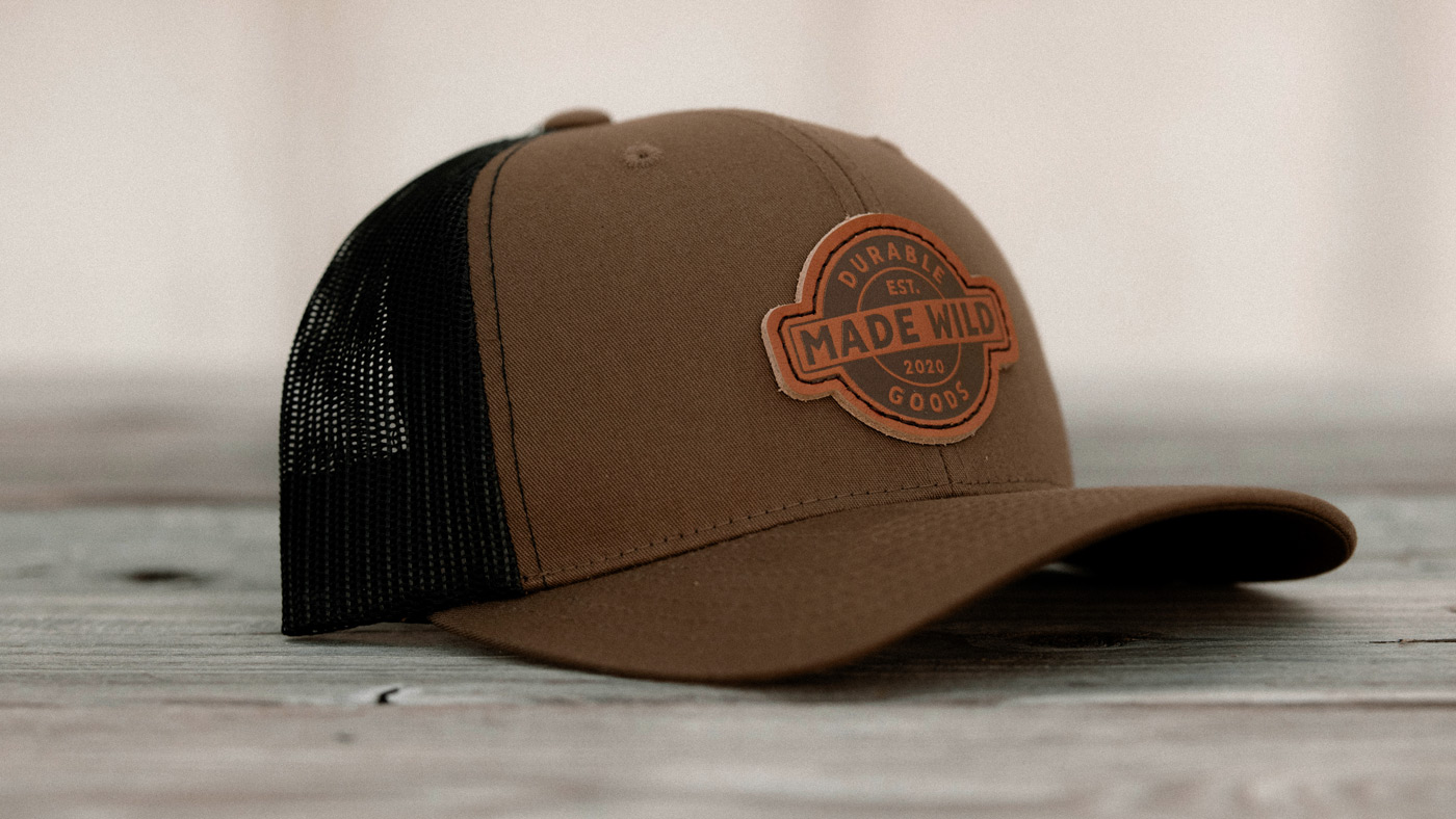 custom shape leather patch hat