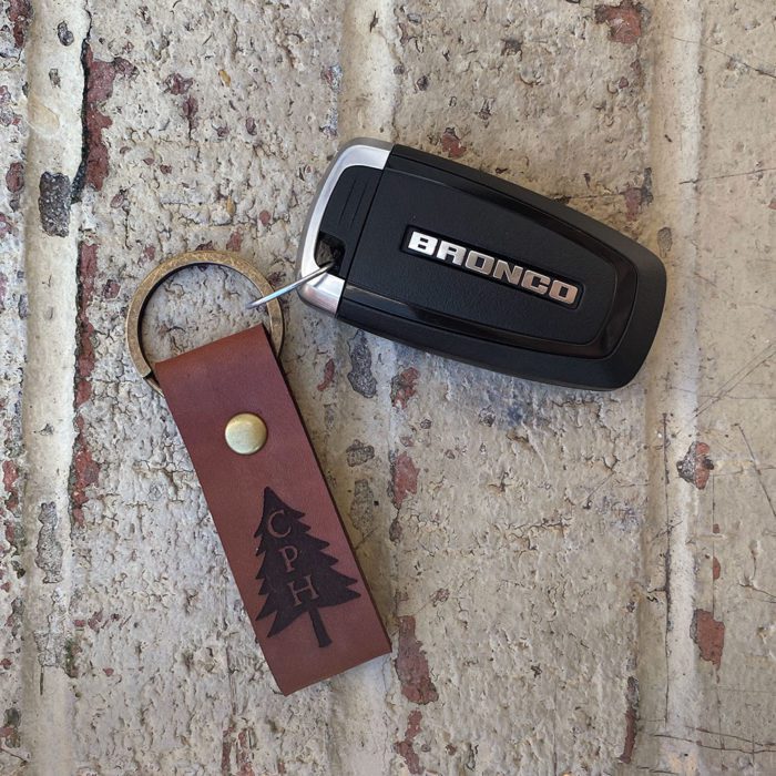 Custom Leather Keychain Fob
