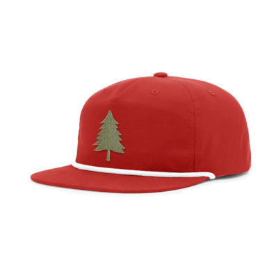 NE Embroidered Hat- Red