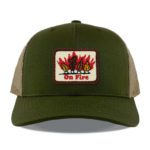 Moss/Khaki Yupoong 6606 Mid Profile Trucker