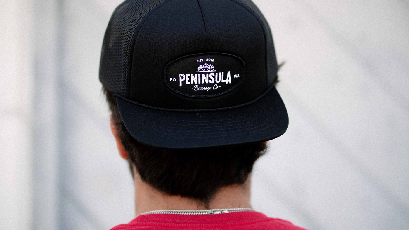 5 panel rope hat with custom patch 