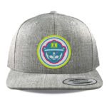 Heather Grey Yupoong 6089 Flat Bill Snapback