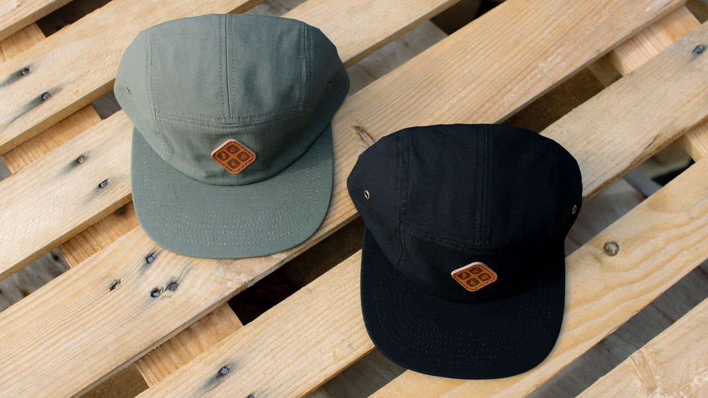 Custom Delusional Mfg Camp Hat with Leather Patch