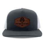 Charcoal/White Yupoong 6006 Flat Bill Snapback