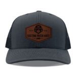 Charcoal/Black Yupoong 6606 Mid Profile Trucker