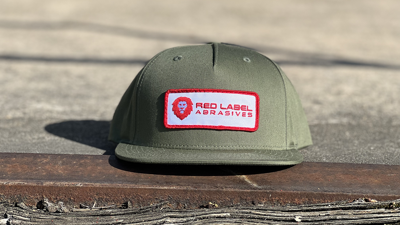 Embroidered patch on a Richardson 255 pinch front cap 