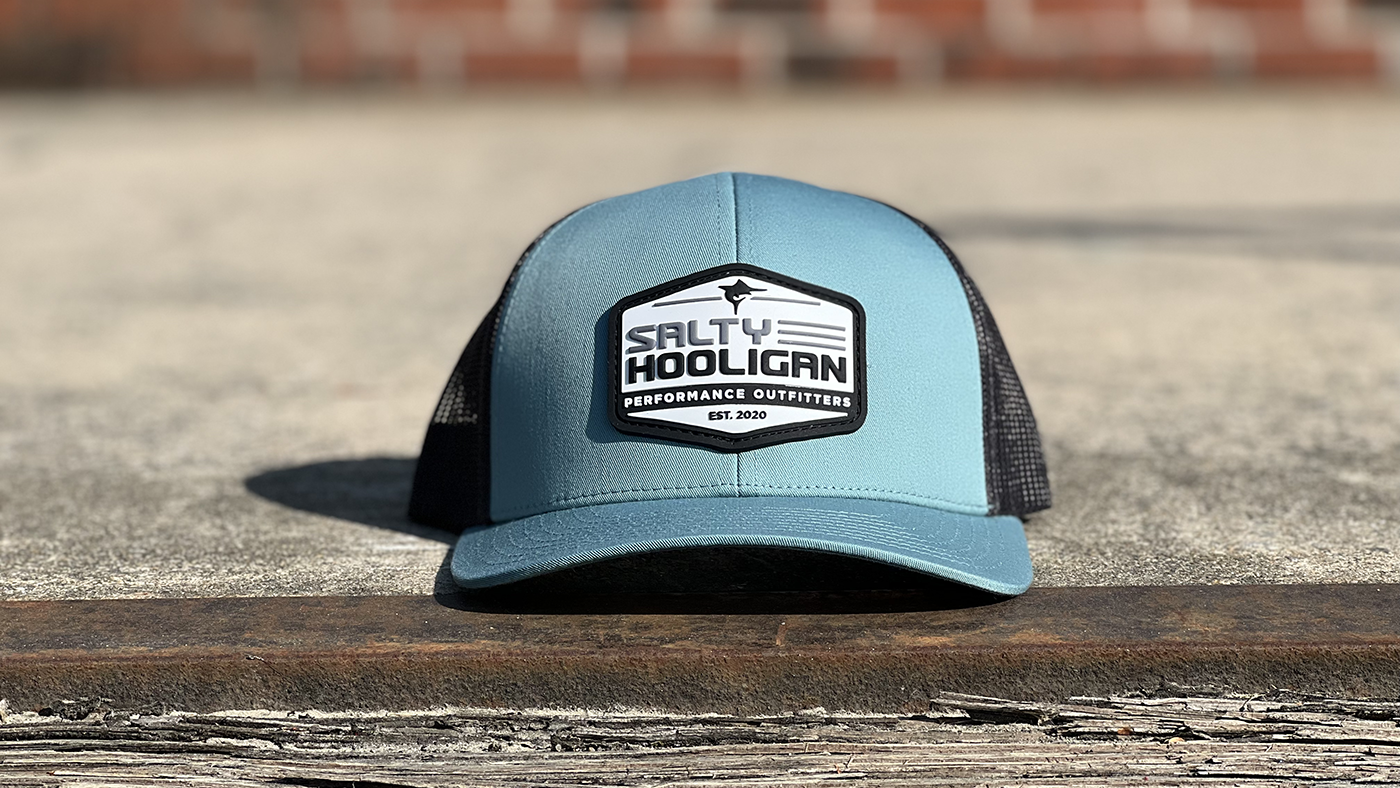 Columbia blue and black Richardson 112 fishing cap 